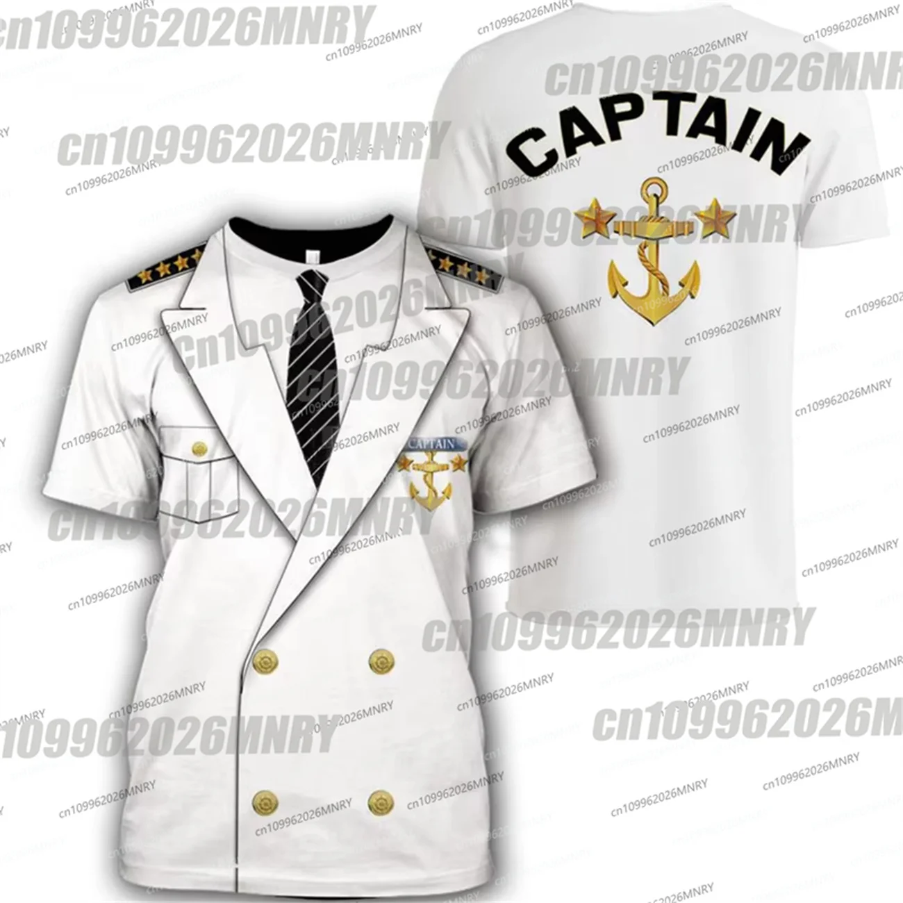 Summer Kid top Men's New Fashion Cosplay Navy  T Shirt 3D All Over Printed Fashion Unisex Clothing Street Moto Uniform T-shirt