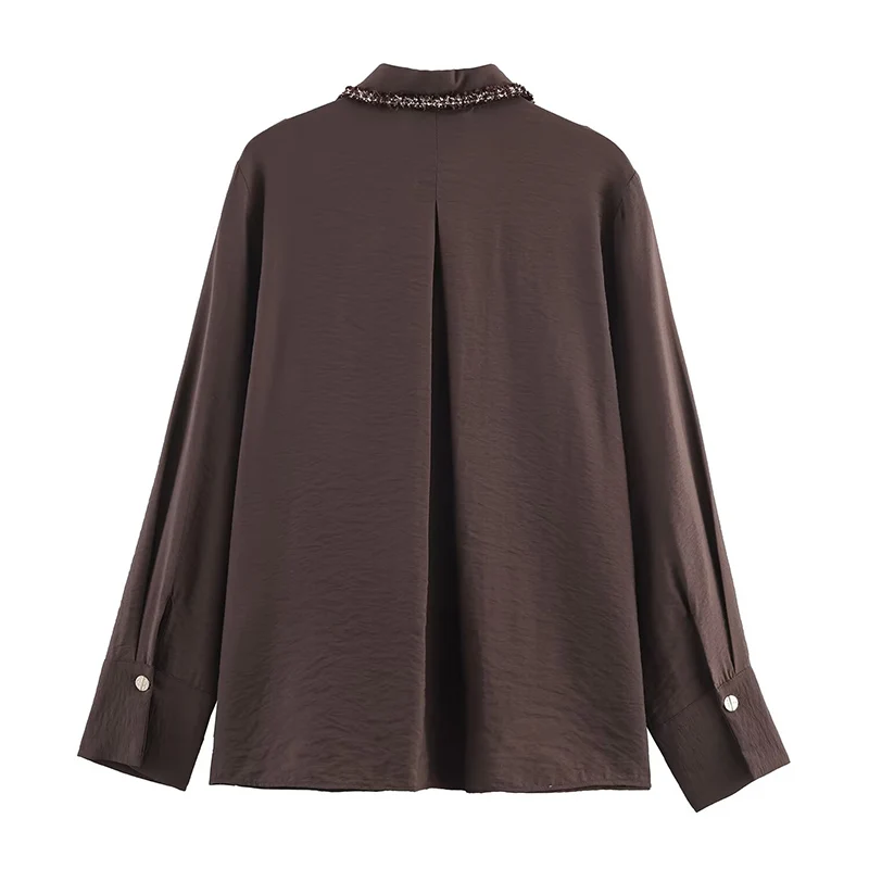 2025 novas camisas de outono topos moda retro juventude blusas soltas chique e elegante outono viagem coringa rua camisas estudante feminino