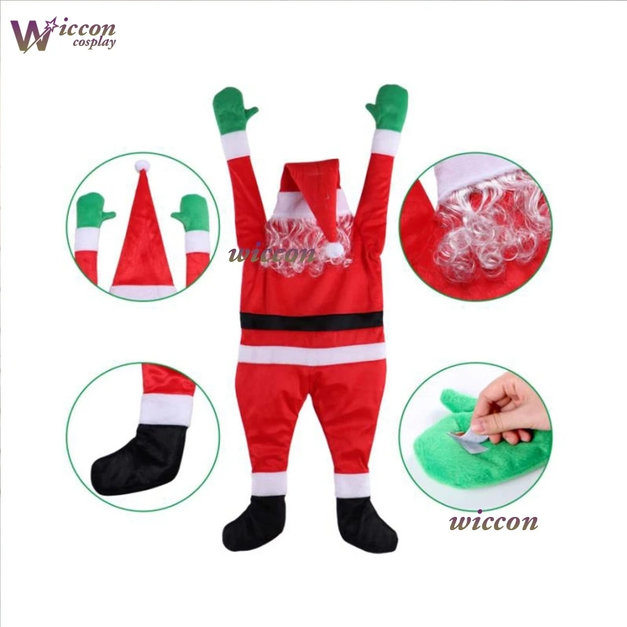 بابي نويل زينة عيد الميلاد مضحك سانتا كلوز تسلق جدار ديكور عيد الميلاد شنقا زخرفة أفخم سانتا هدية السنة الجديدة #2