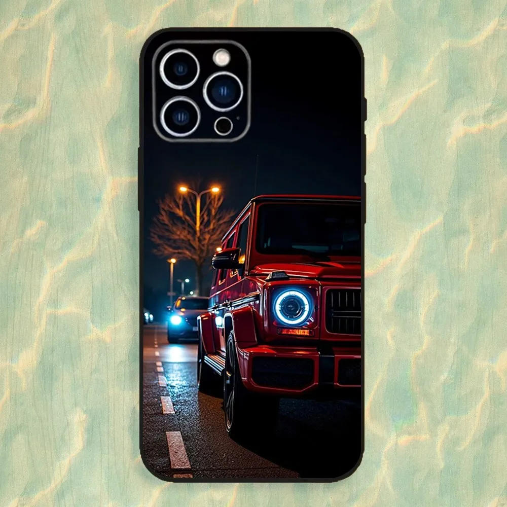 Cool M-Mercedes-G63 Car Phone Case For iPhone 16,15,14,13,12,11 Plus,Pro Max,XS,X,XR,SE,Mini,8,7,Soft Silicone Black Cover - view 2