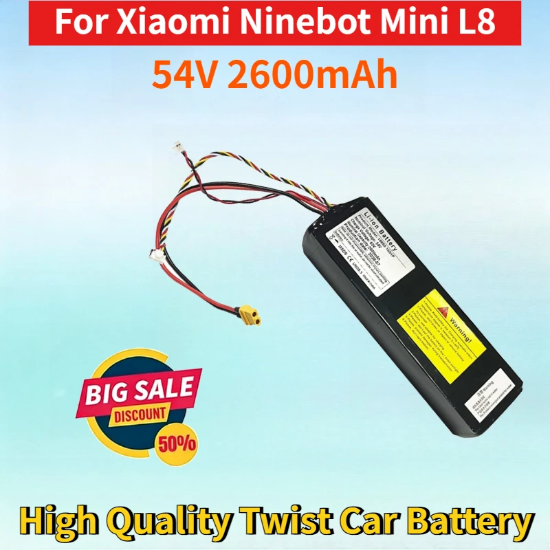 Newest 15S1P 54V 2600mAh Rechargeable Lithium-ion Battery for Xiaomi Ninebot Mini L8 High Quality Twist Car Replacement Battery