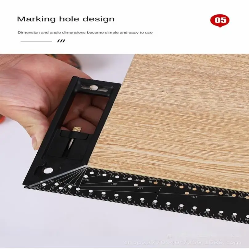 High Precision Laser Engraving Woodworking Ruler Multifunctional Aluminum Alloy Measuring Ruler