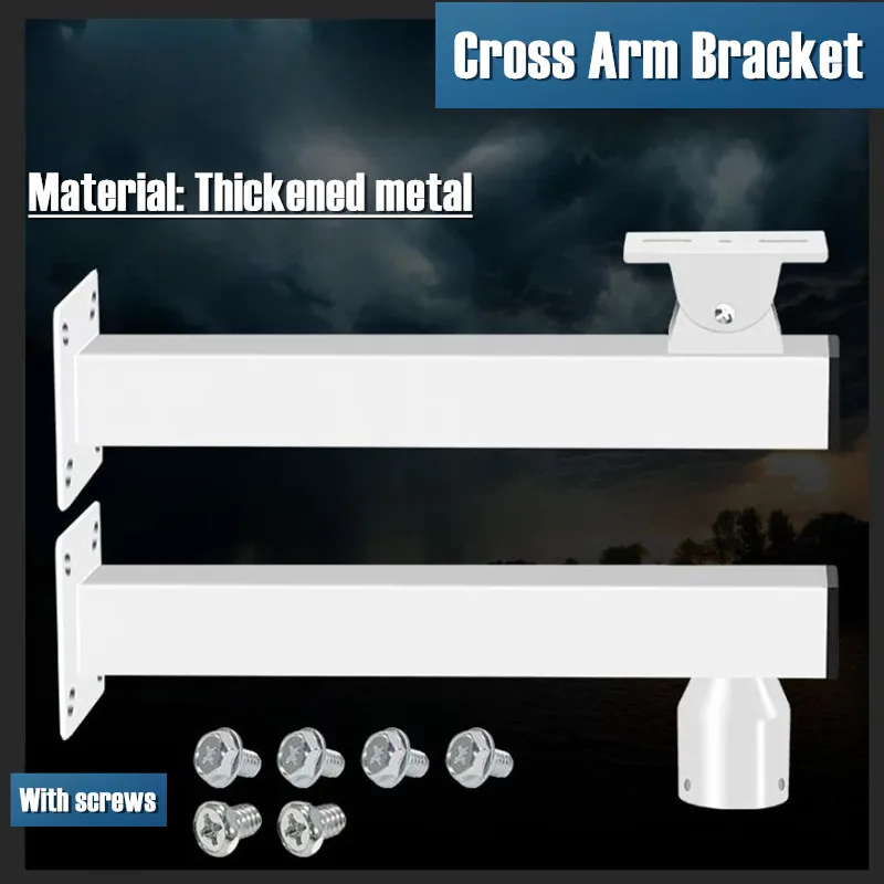 Universal Cross Arm Bracket Thickened Metal Security Camera Wall Mounting Bracket for Bullet IP Cameras/High Speed Dome Camera
