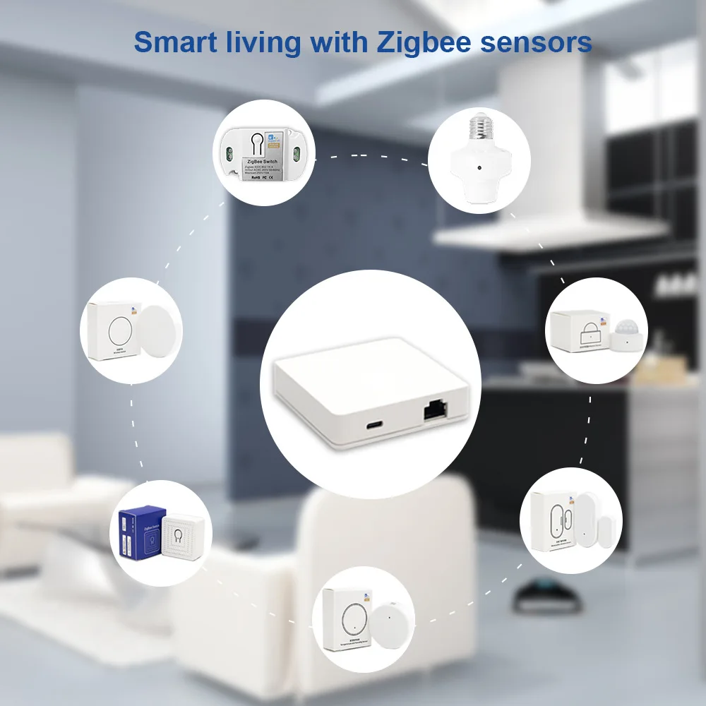 Matter Protocol ZigBee3.0 Wired Gateway Hub Smart Home Automation Bridge Voice Control Works with Homekit Alexa Google