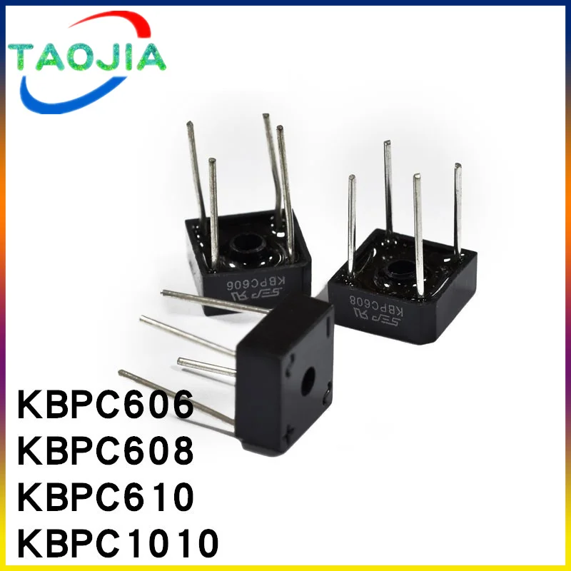 5Pcs New Original KBPC1010 KBPC610 KBPC608 KBPC606 6A 8A 10A 600V 1000V Diode Bridge Rectifier