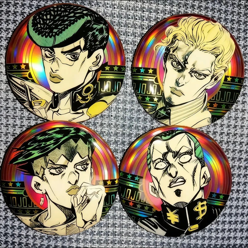 Anime JJBA Diamond Is Unbreakable Kishibe Rohan Cosplay Odznaka Broszka Okrągła Kira Yoshikage Figurka Torba Plecak Przypinka Rekwizyt