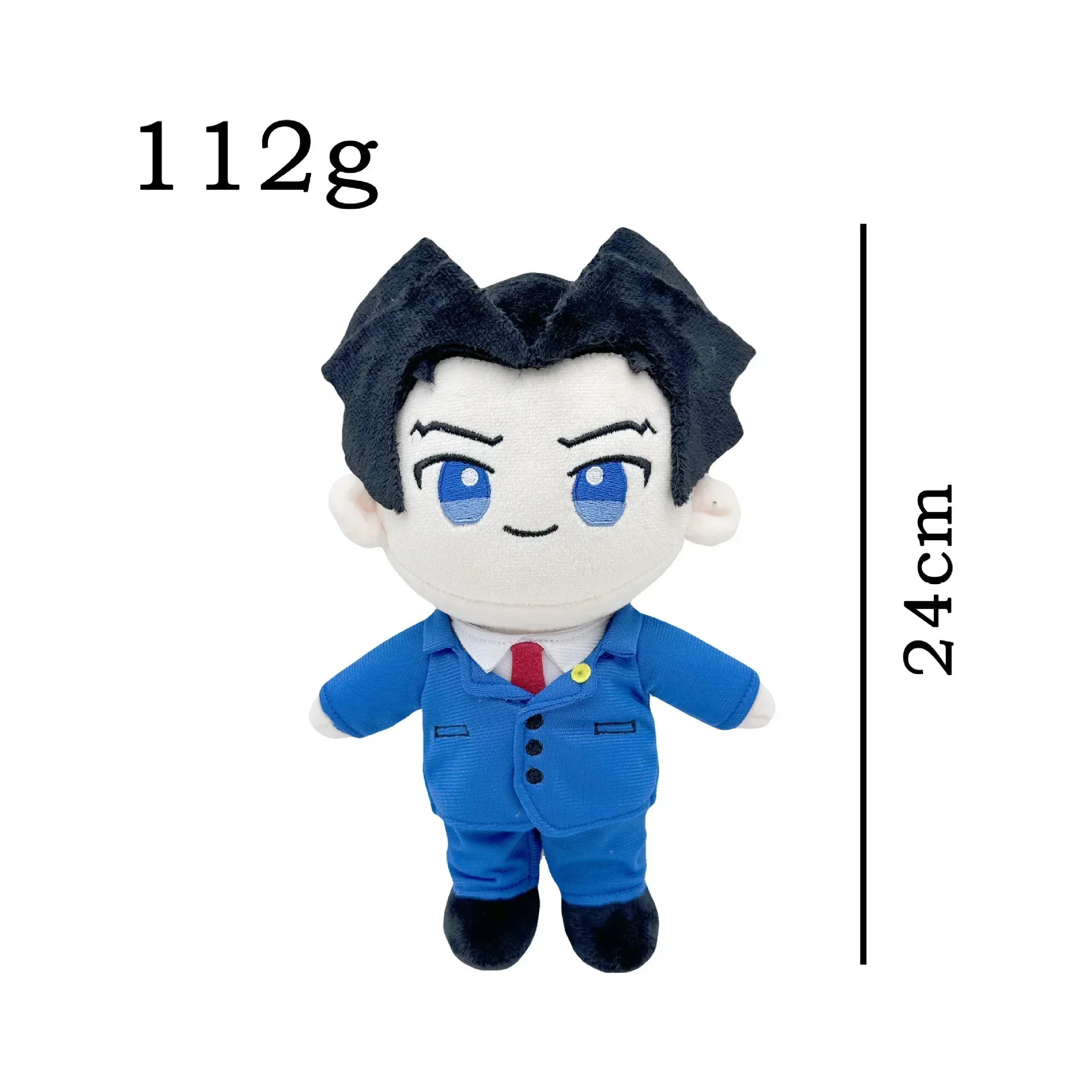 Poupée en peluche Anime ZanAttorney Phoenix pour enfants, Wright, Miles, Edgeworth, cadeau de Noël doux, anniversaire, 9.8"