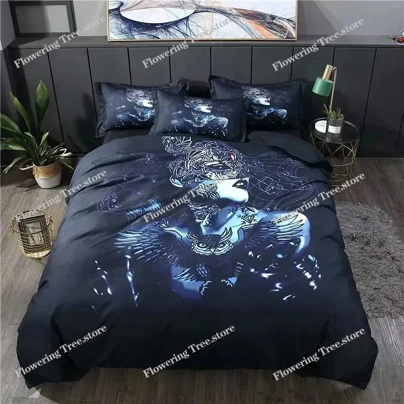 Sexy Beauty Skeleton Girl Bedding Set 3d Duvet Cover Polyester Comforter Cover Twin Queen King Single Size Luxury Fashion Gift