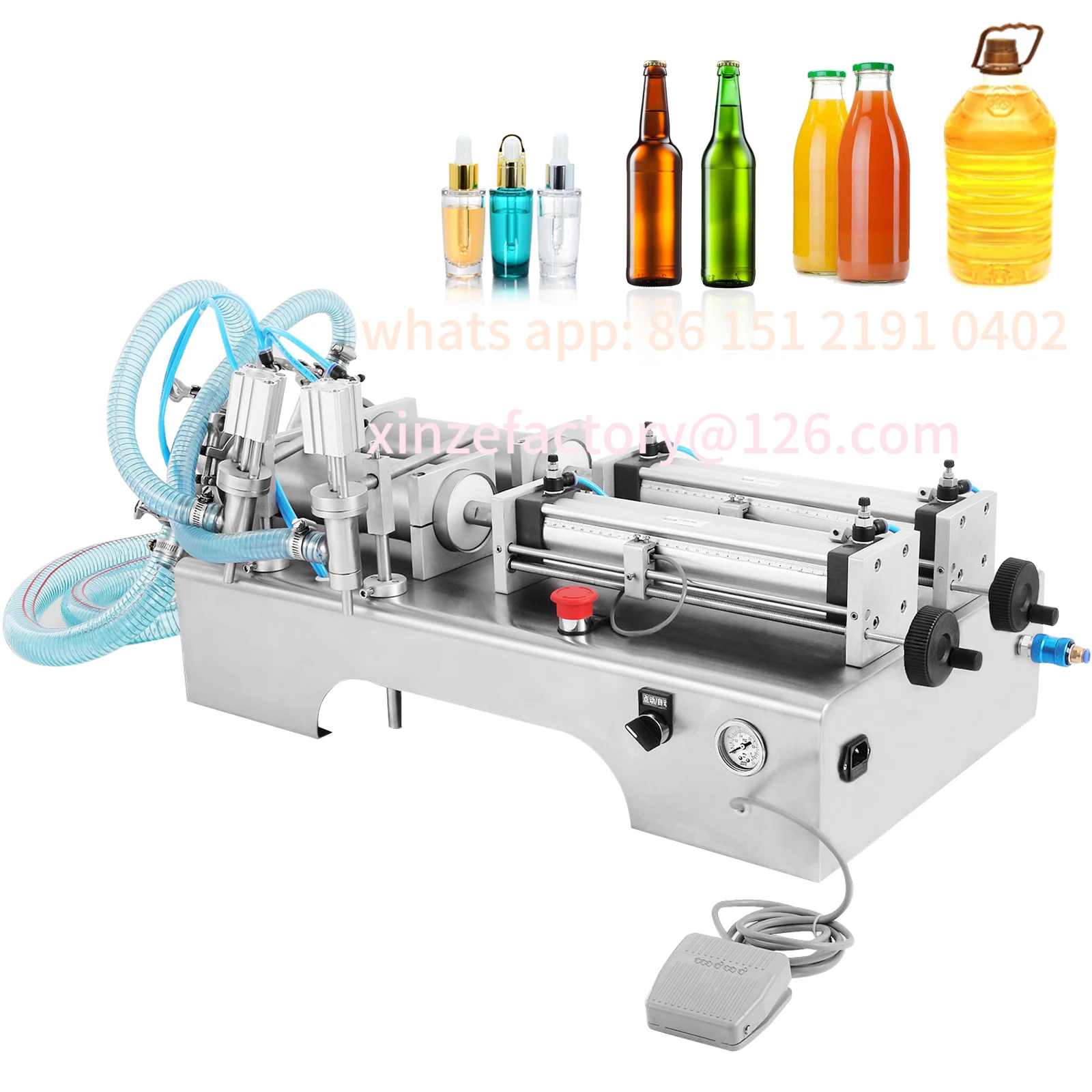 

Customizable horizontal pneumatic liquid filling machine, automatic quantitative Baijiu detergent filling machine