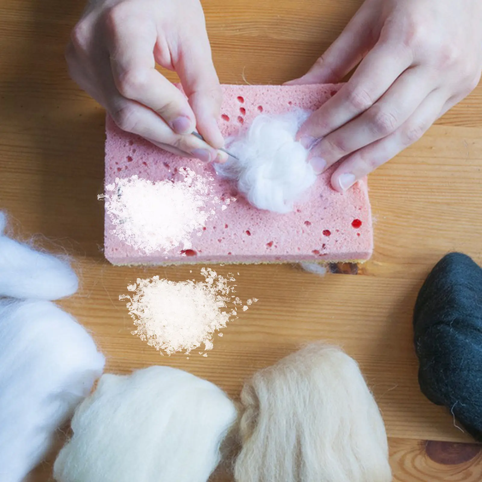 4 Bottles Handmade Flocking Powder Soft Comfortable Craft Material DIY Squeeze Kit Creative Multi-Function Supply