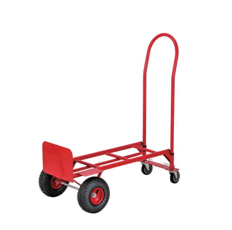 200KGS Boutique Factory Customizes Steel Hand Carts for Warehouse Trolley Can Be Driven with Two Upright Wheels and Four Wheels