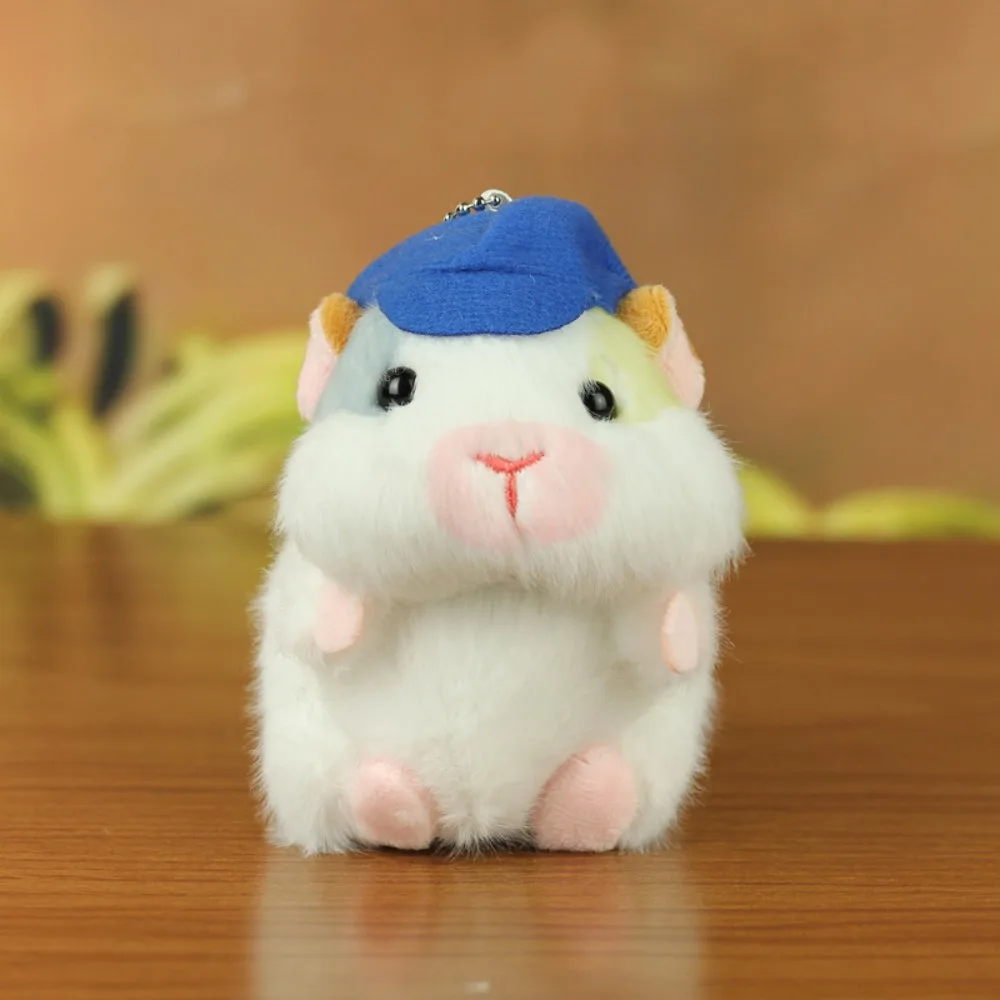 

Cute Stuffed Animal Guinea Pig Plush Keychain Cartoon Bee Plush Guinea Pig Keyring Hoodie Hat Hamster Pendant Kids Couple