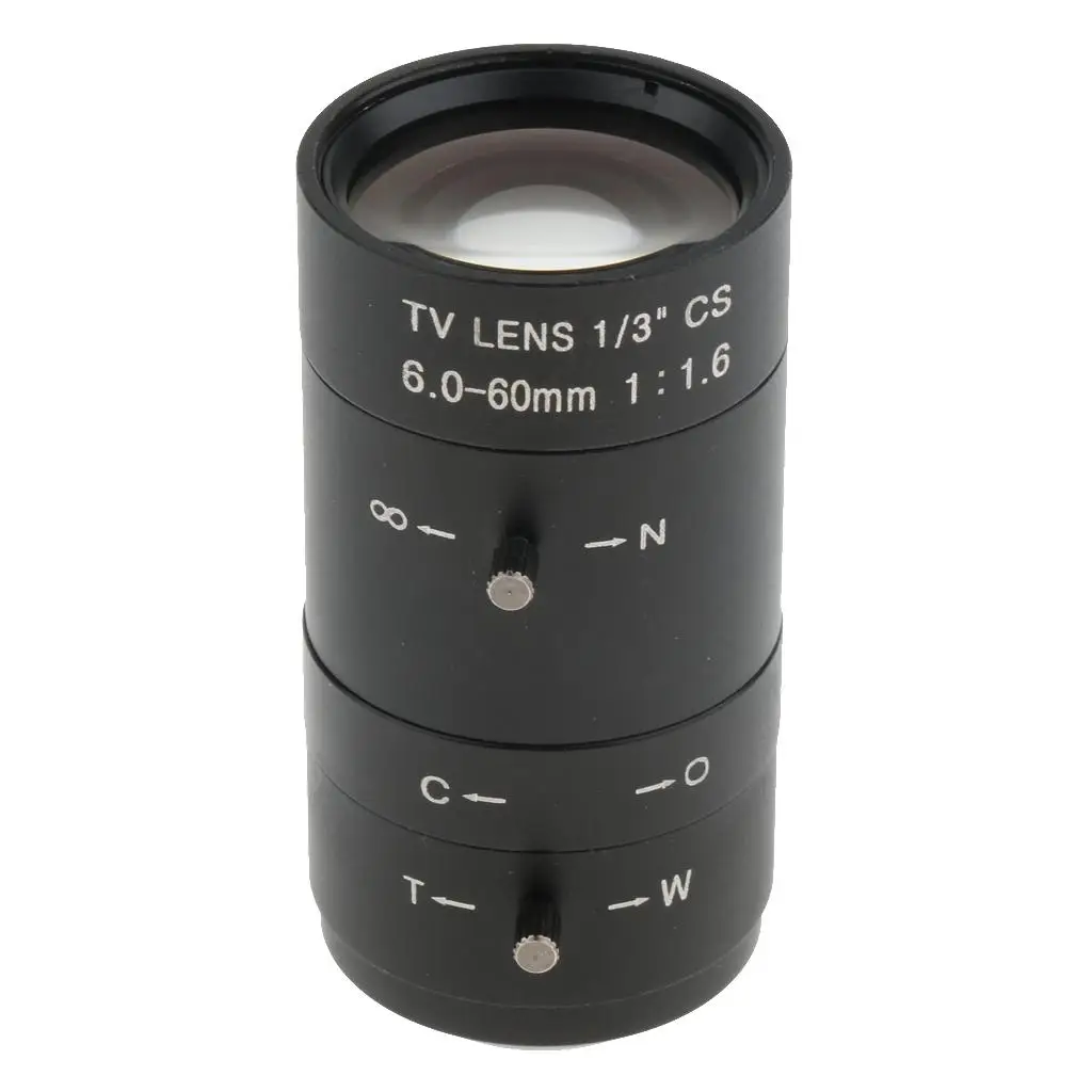 6mm 60mm F1.6 3 MP () Varifocal Industrial Camera Lens CS Bracket