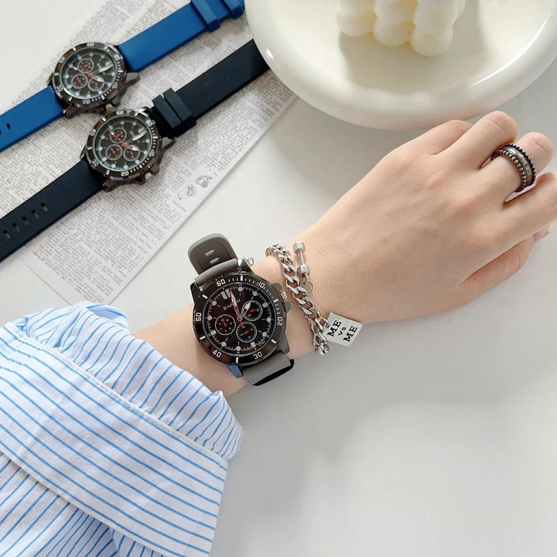 Роскошные красивые мужские кварцевые часы Элегантная женская модная тенденция Простые немеханические автоматические водонепроницаемые часы Подарок на день рождения