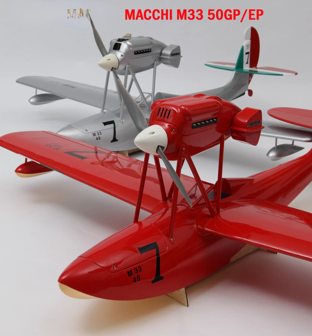 Applicable to Flying Macchi M33 50gp/EP Oil/Electric Fixed Wing Water Machine Remote Control Seaplane Model