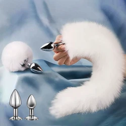 Mini Fox Anal Plug Cute Tail Anal Toys for Beginner Stainles Steel Anal Plug Cosplay Sex Toys for Woman Couple Men BDSM Game