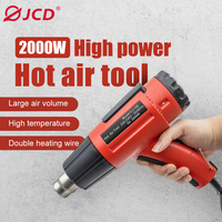 JCD 2000W Industrial Hot Air Gun Electric High Temperature Temperature Adjustable Hair Dryer Welding Shrinkage Packaging Tools