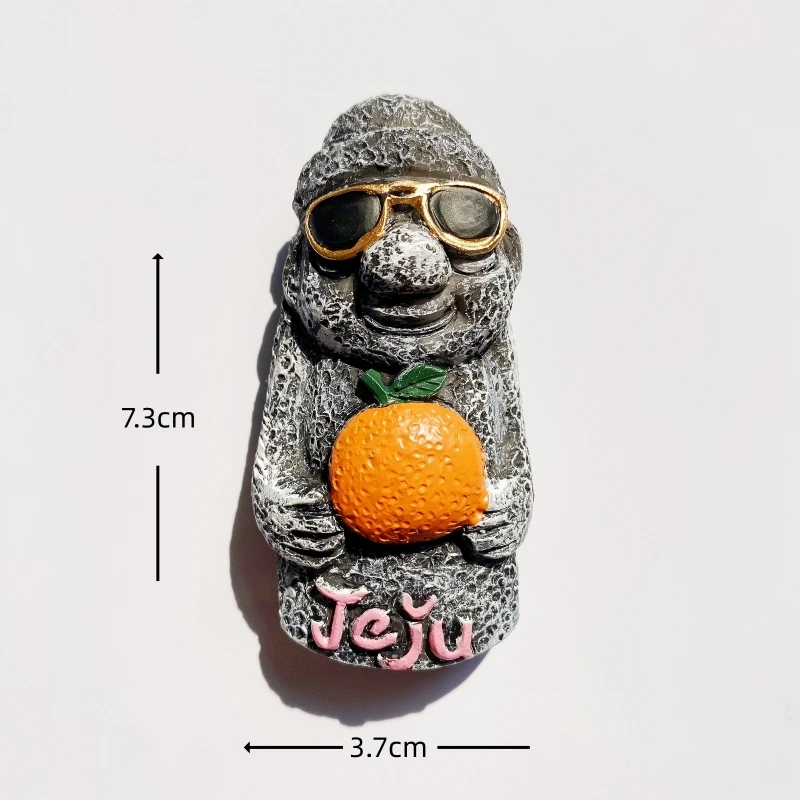 كوريا الجنوبية، جزيرة جيجو، حجر الجد، تذكار سياحي، لوحة ثلاثية الأبعاد، ديكور معلق، ملصق ثلاجة مغناطيسي #4