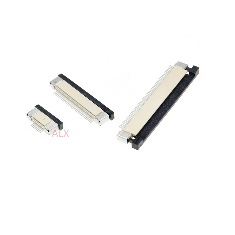 10pcs Ffc Fpc Cable Connector Socket Pitch 0.5mm High 2mm Drawer Bottom Contact Type Sockets 4p 6p 8p 10p 12p 16p 20p 30p 40p
