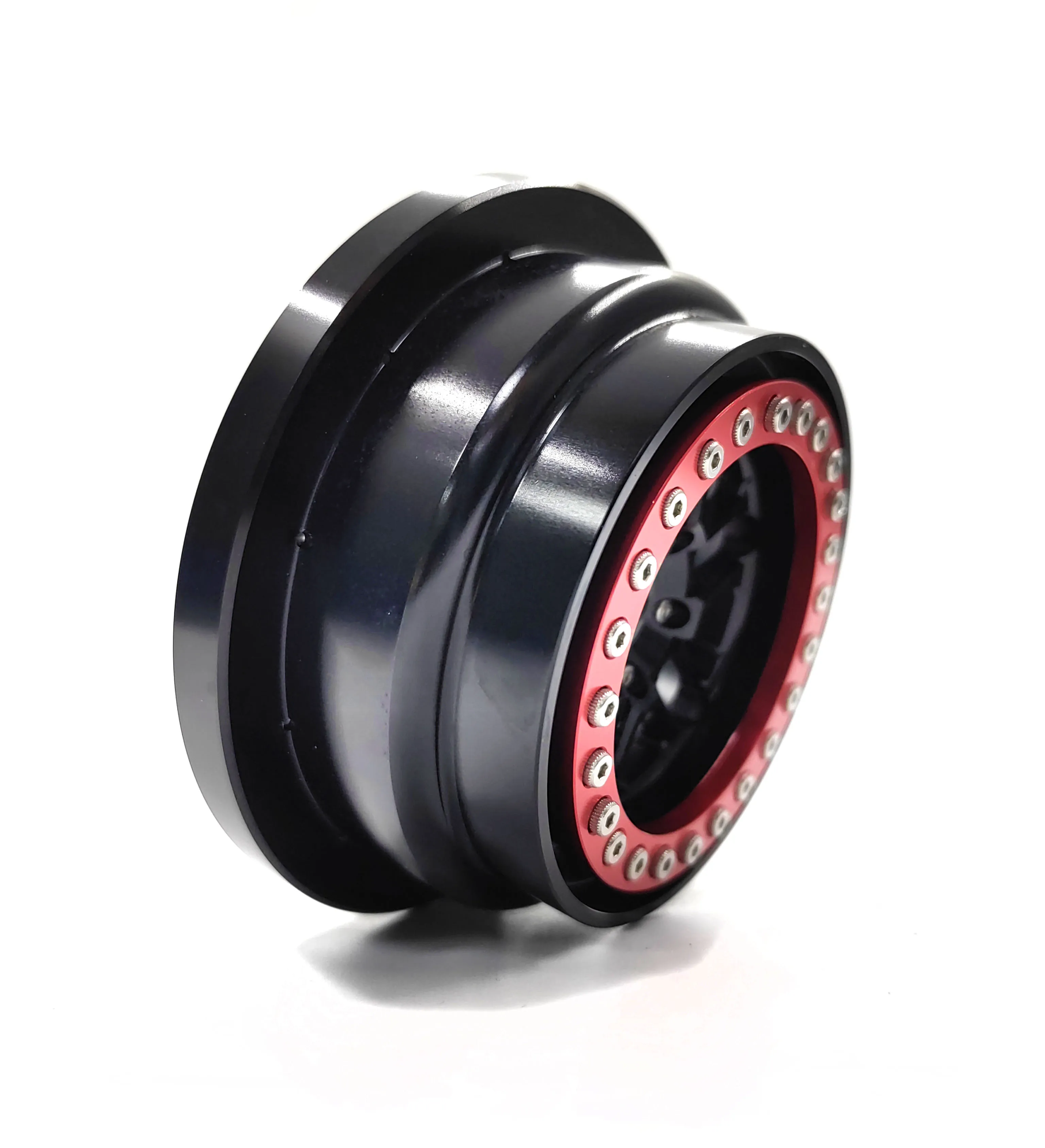 KEBEILEE CNC Alu beadlock ruota per Traxxas Unlimited Desert Racer1:7 1 pz nero