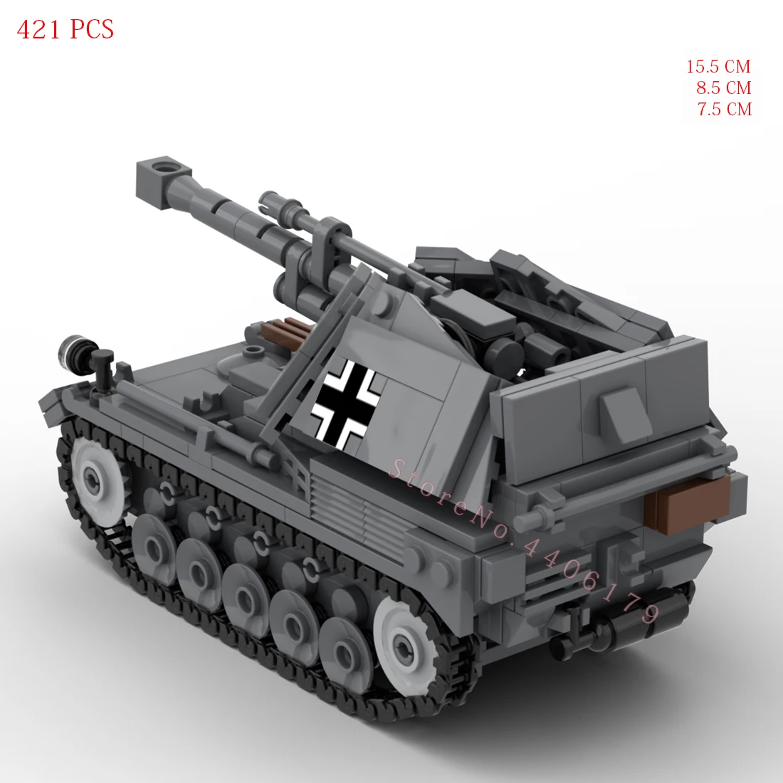 hot military WWII German Army Wespe Sd.Kfz.124 weapons tank vehicles North Africa Blitz war brick model Building Block toys gift