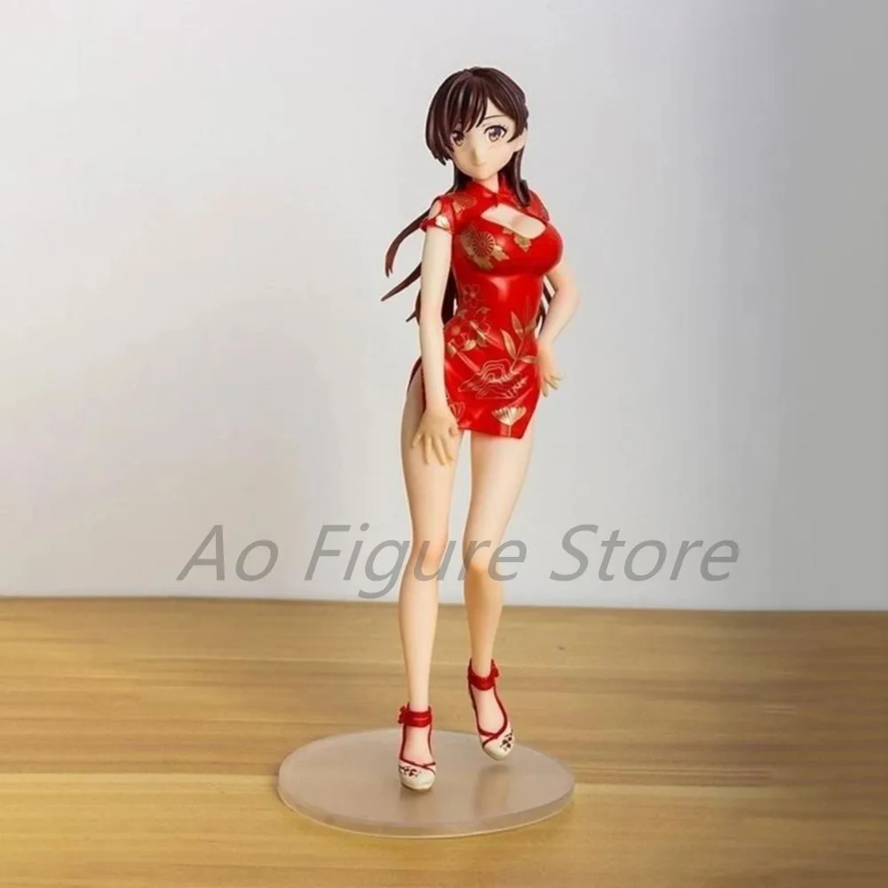 24cm Rental Girlfriend Figure Ichinose Chizuru Cheongsam Anime Girl PVC Action Figure Toy Mizuhara Chizuru Collection Model Doll