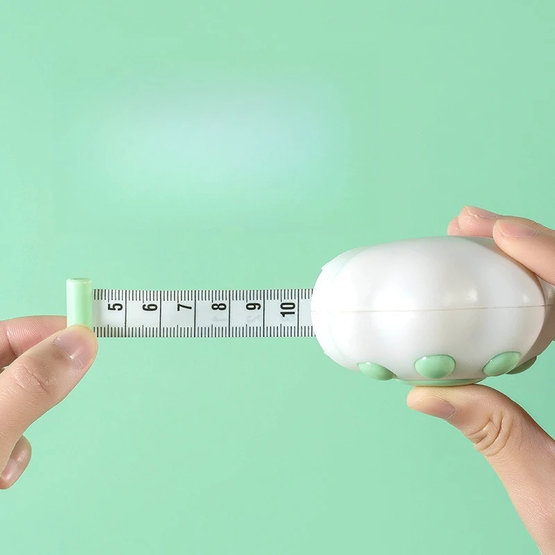 التلقائي انكماش الخصر الملابس شريط القياس مسطرة الأرز القط مخلب الشكل على الوجهين بوصة حاكم لينة #3