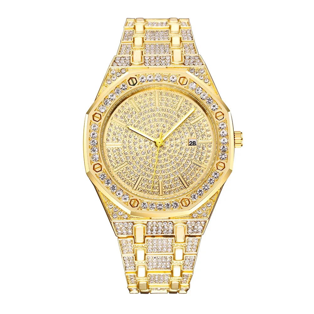 

2026 Spring New Rhinestone Little Daisy Watch Alloy Steel Belt Calendar Gypsy Watch