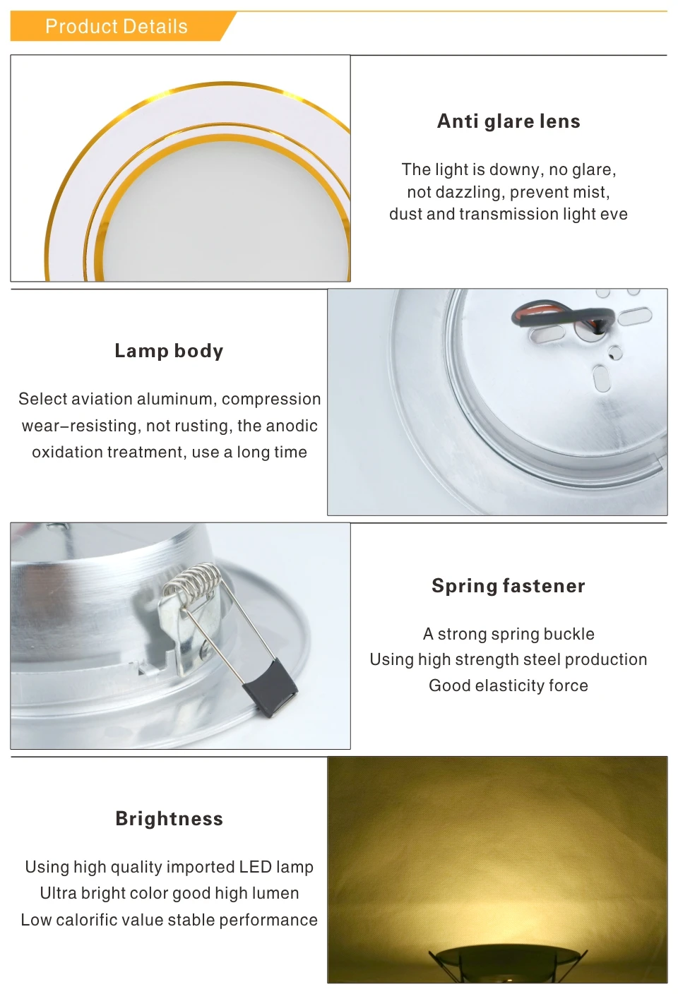 AC 220V LED Downlight 5W 9W 12W 15W 18W Recessed Round LED Ceiling Lamp AC 230V 240V Indoor Lighting Warm White Cold White