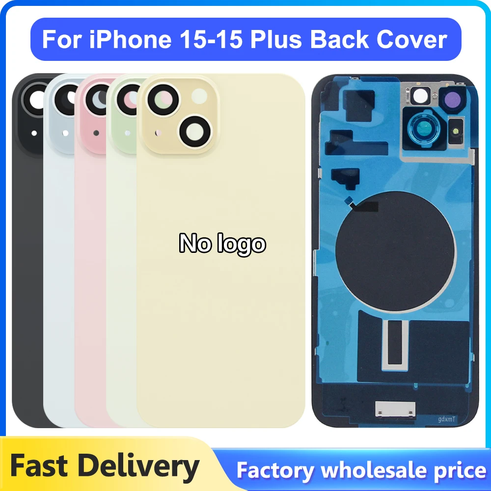 Cover Posteriore per Batteria iPhone 15 con Lente Fotocamera Sostitutiva Compatibile con iPhone 15 Plus