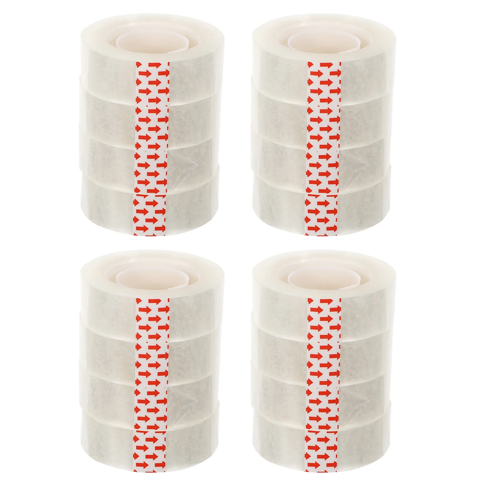 Rotoli di nastro adesivo sigillante adesivo trasparente da 16 pezzi per imballaggio ufficio casa trasparente invisibile