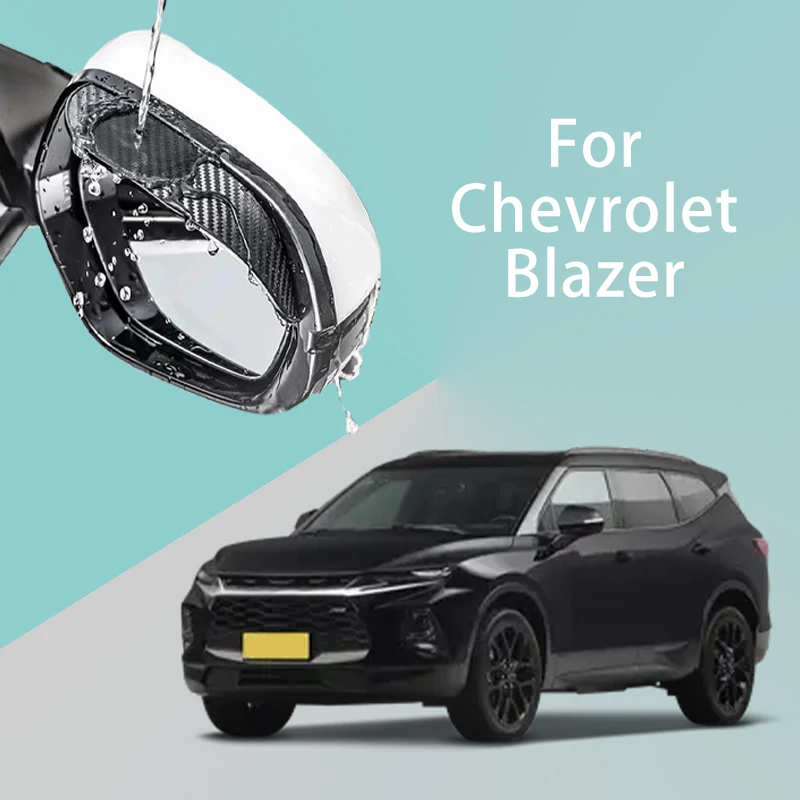

FOR Chevrolet Blazer 2PCS Car Rearview Mirror Rain Eyebrow Visor Carbon Fiber Side Automotive exterior protection
