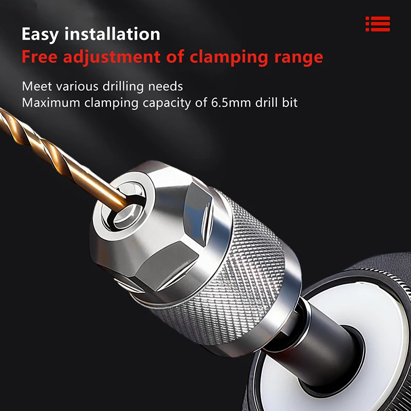 

Быстросменная шестиугольная ручка, отвертка, патроны, адаптер, электрические сверла, цанговый преобразователь, удлинитель, электрические шлифовальные инструменты