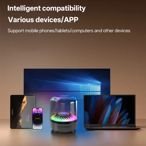 Imagen 2 del producto Barra de sonido inalámbrica portátil Bluetooth 5,3, altavoz de cine en casa, Subwoofer, lámpara de respiración acústica de alta fidelidad para Android IOS