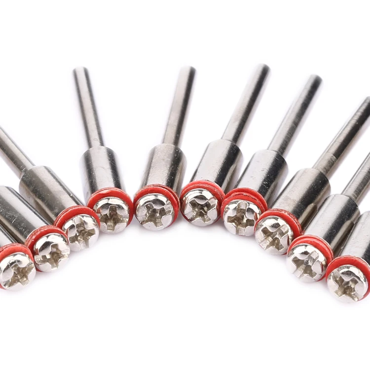 10pcs Polishing Mandrels Dremel Accessories 2.35mm Polish Wheel Diamond Cutting Disc Cut-off Holder Rotary Handpieces Tools