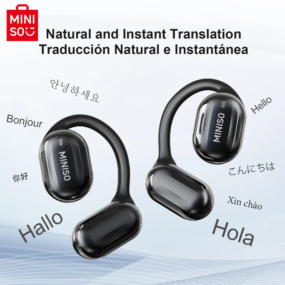 MINISO Bluetooth 翻訳イヤホン 13mmドライバー ワイヤレス
