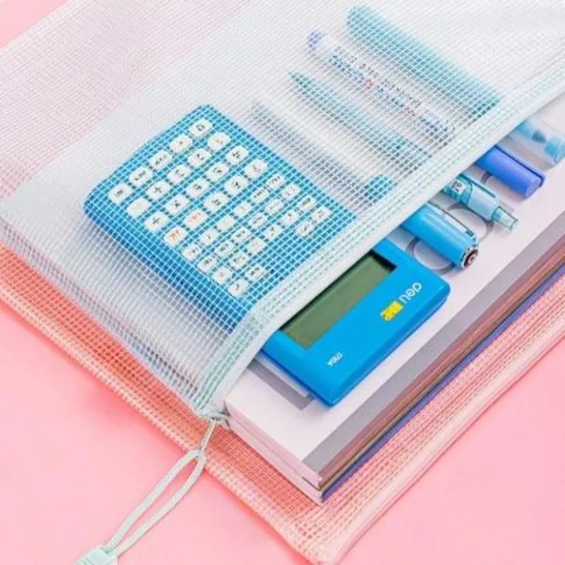 A4 Plastic Zipper File Bag, 5-Piece Set, Cross Stitch and Puzzle Storage Bag, Travel and Office Supplies Storage Bag image 4