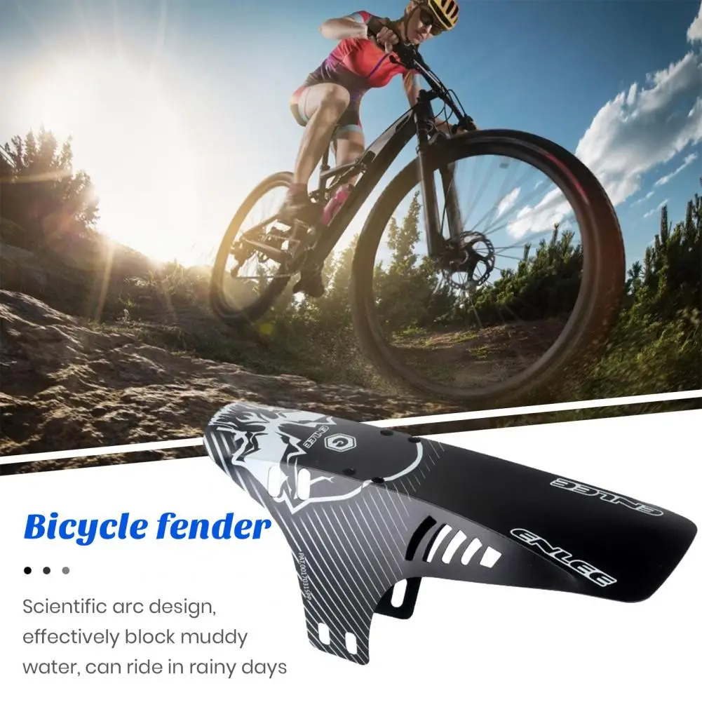 Rear Bike Mud Guard Durable Mountain Bike Fender with Exquisite Pattern Heat-resistant Mudguard for Simple Installation