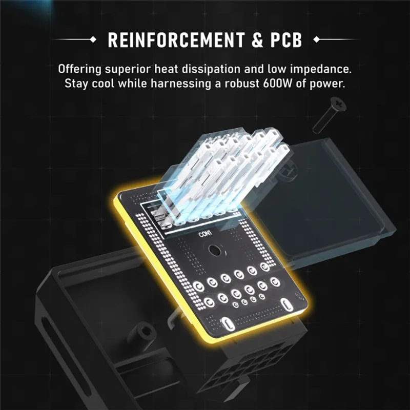 600 Вт 12 + 4-контактный адаптер Pcie 5,0, 90 градусов, прямоугольный, 16-контактный, 12VHPWR, разъем графического процессора для RTX 3090Ti 4070Ti 4080