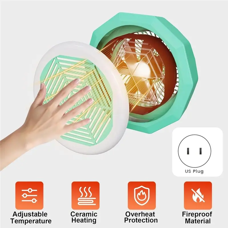 مصباح مدمج من CKFAM، سخان دجاج للحماية من الحرارة الزائدة، لفصل الشتاء، سخان حظيرة الدجاج، التحكم في الحرارة الآمن #4