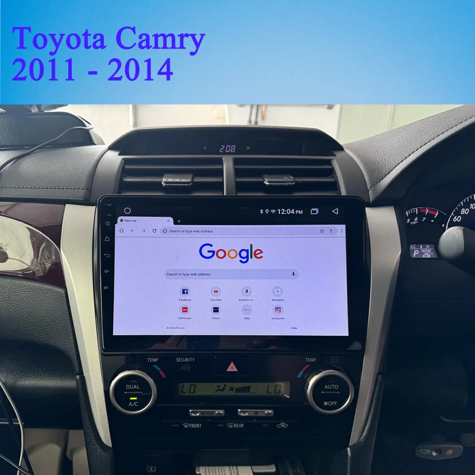 

For Toyota Camry 2011 2012 2013 2014 Car Radio Audio Video A/V Multimedia Head Unit With 4G Lte WiFi Carplay Android Auto RDS BT