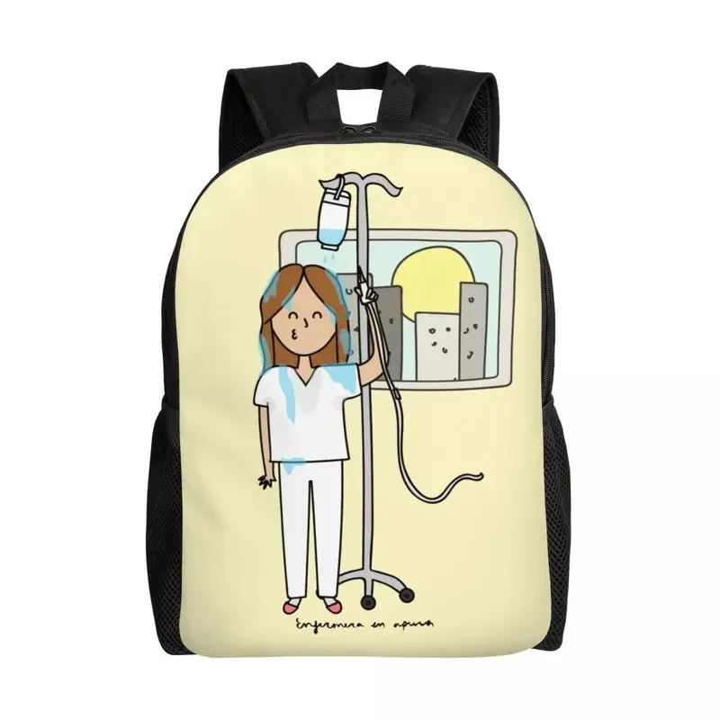 Nurse In Trouble Doctor Nurse Medical Laptop Backpack Women Men Casual Bookbag for College School Student Bags