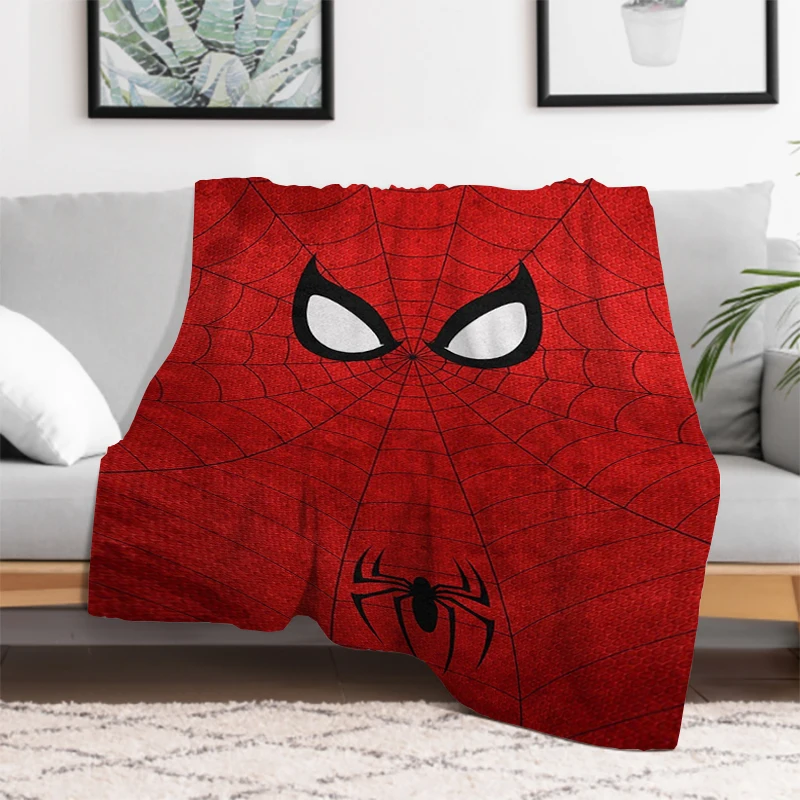 

Fashion Cartoon S-Spider Cool Man Blanket Plush Nap Sofa rug for Living Room Warm Office Bedroom Birthday Home Travel Kid Gifts