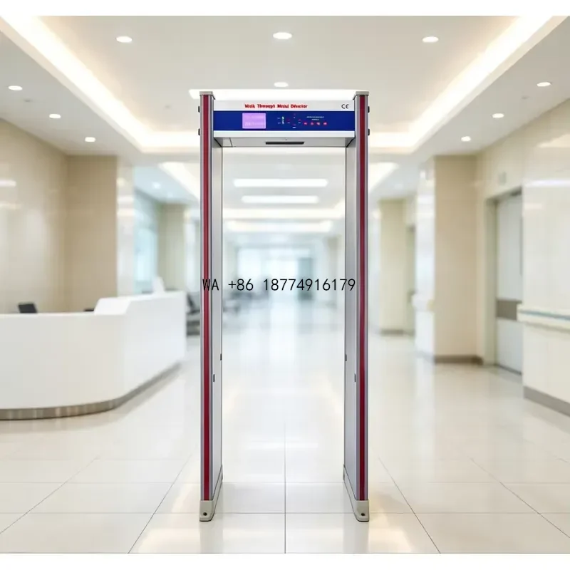 wmwmnu SR-600 Walk Through Metal Detector Gate 100 Security Levels Hospital Human Body Security Checking DoorOEM