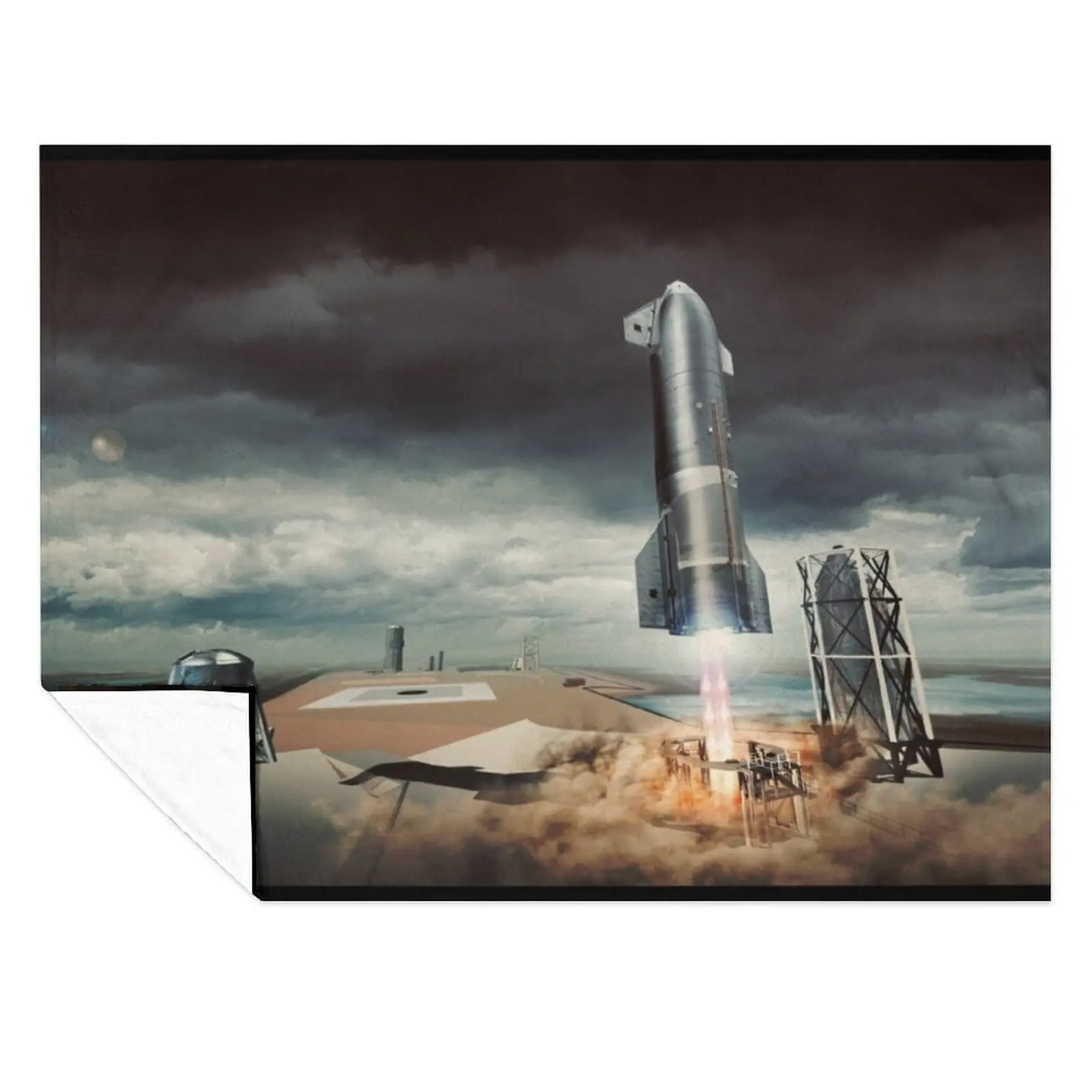 

SpaceX Starship SN15 Throw Blanket bed plaid for sofa blankets ands Nap Blankets