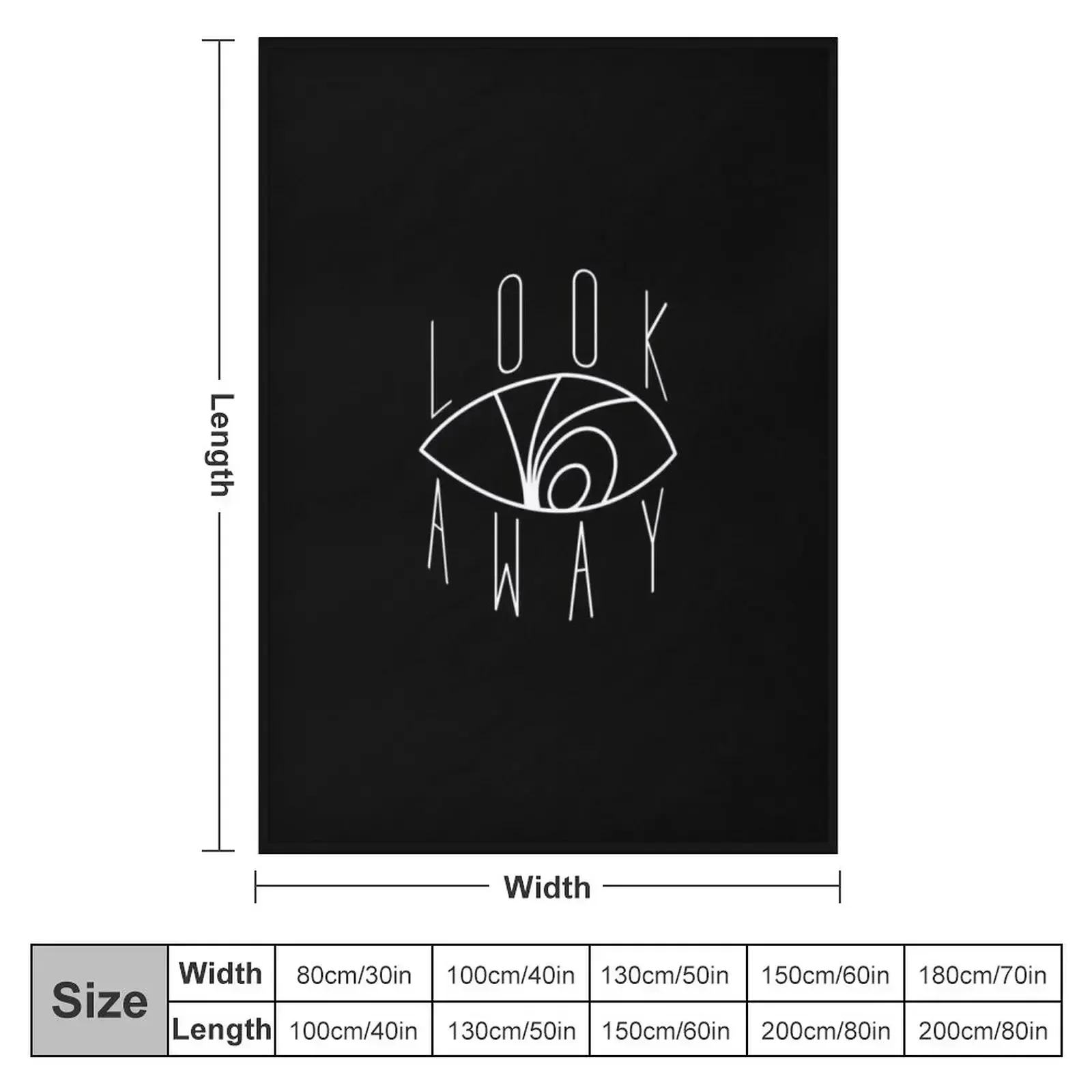 LOOK AWAY Throw Blanket couch cozy soft plush fuzzy picnic outdoor blanket