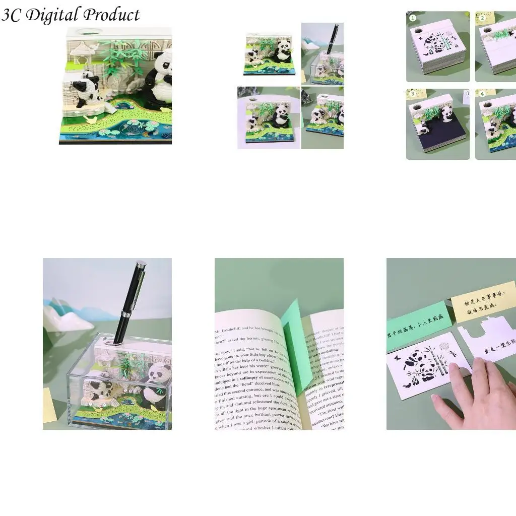 

2025 бумажная скульптура календарь календарь панда