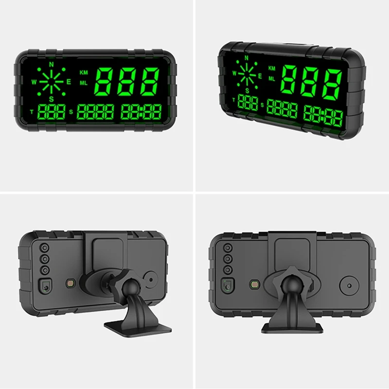 C3012 HUD Speedometer Odometer Compass Head Up Display GPS Digital Display Big Fonts Universal For All Cars