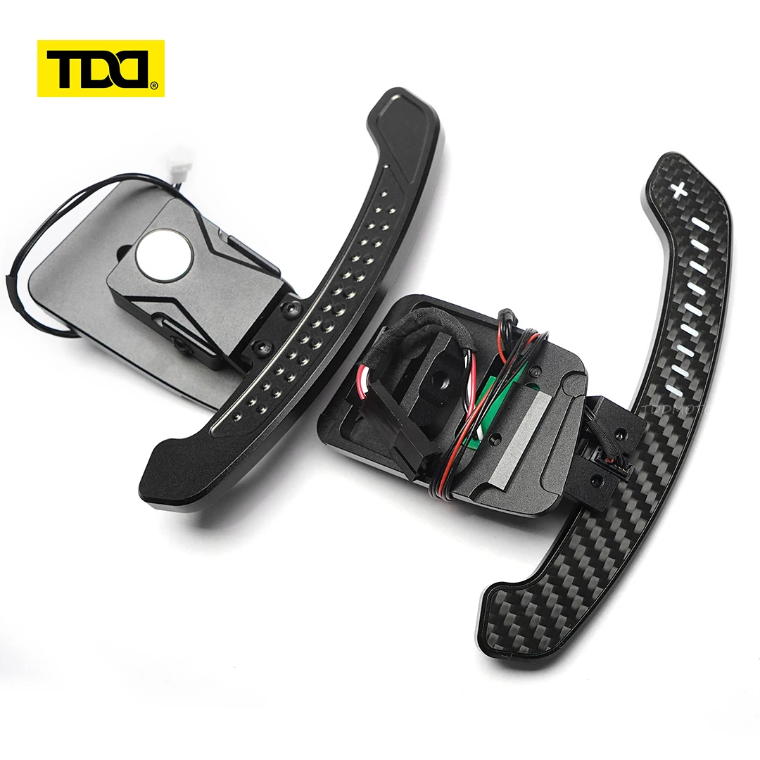 TDD Carbon Fiber LED Magnetic Paddle Shifters For Jaguar XFL XF Sportbrake E F-PACE Land Rover Range Rover Sport Discover