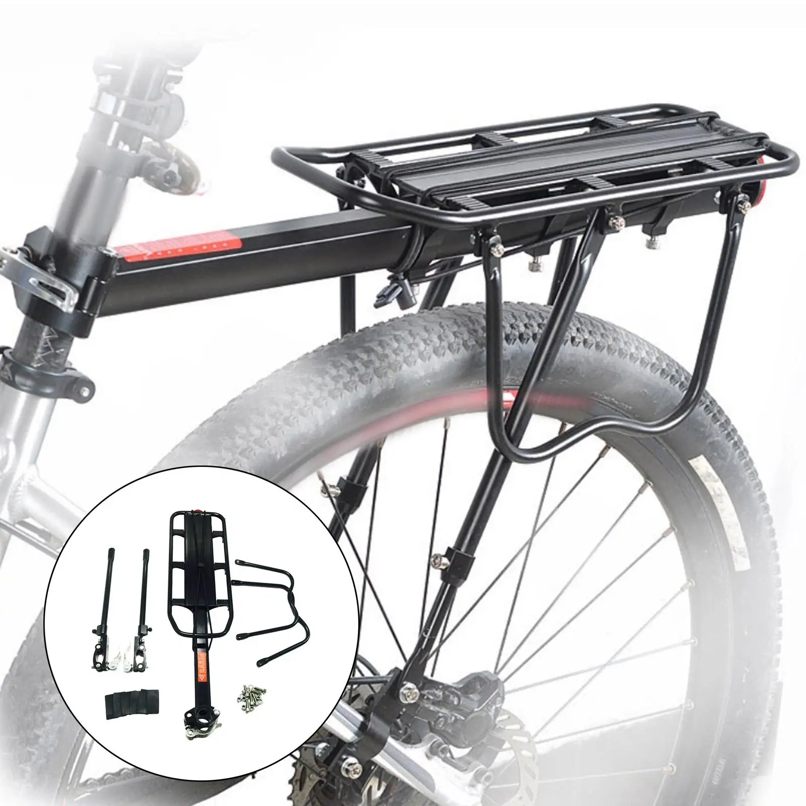 Bike Cargo Rack Universal Quick Release Bicycle Rack Luggage Carrier Rack 25KG